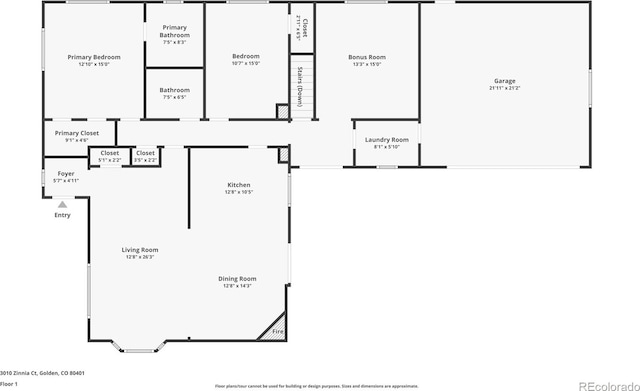 3010 Zinnia Ct, Golden, CO 80401 - home floor plan