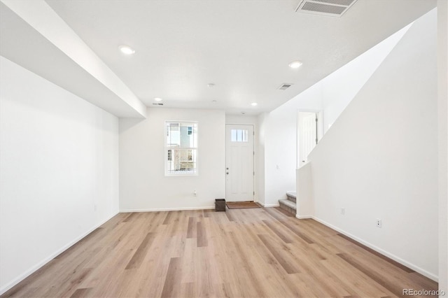 interior space with light wood-type flooring