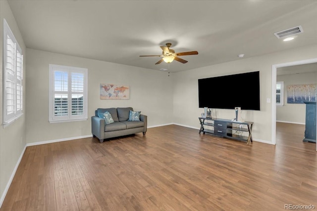 3762 White Rose Loop, Castle Rock, CO 80108 - sitting room featuring wood finished floors and a ceiling fan