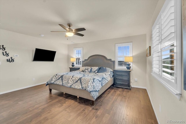 3762 White Rose Loop, Castle Rock, CO 80108 - bedroom featuring dark wood-type flooring and ceiling fan