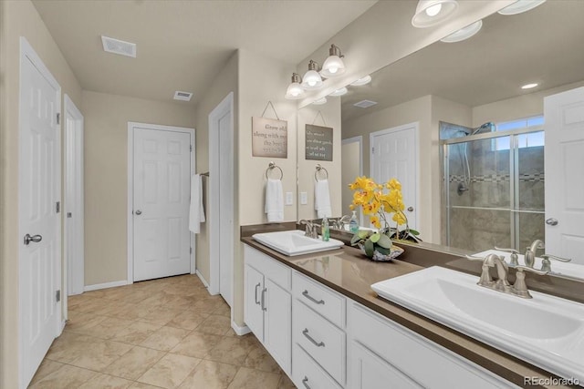 3762 White Rose Loop, Castle Rock, CO 80108 - full bathroom with double vanity and a stall shower