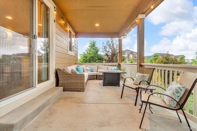 3762 White Rose Loop, Castle Rock, CO 80108 - view of patio featuring an outdoor living space