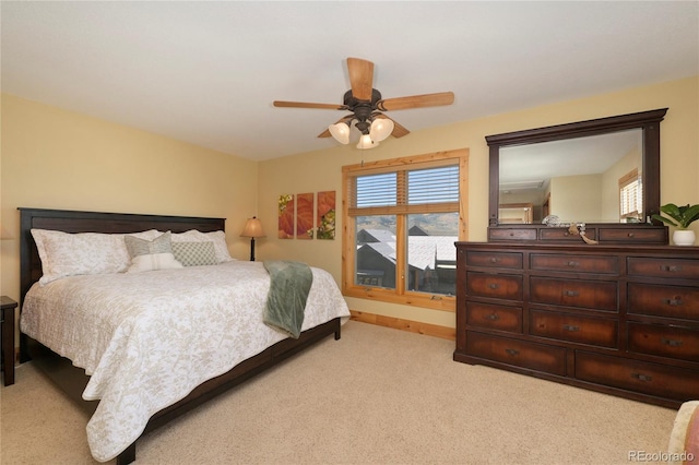 230 Buckhorn Cir, Granby, CO 80446 - bedroom with light carpet and a ceiling fan