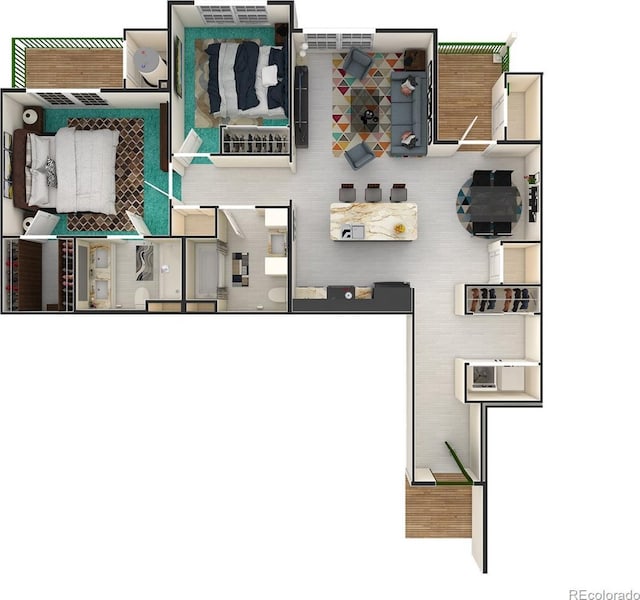 18633 Stroh Rd Unit 2-206, Parker, CO 80134 - view of layout