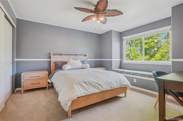16071 Crestrock Cir, Parker, CO 80134 - bedroom featuring carpet, ceiling fan, and a closet