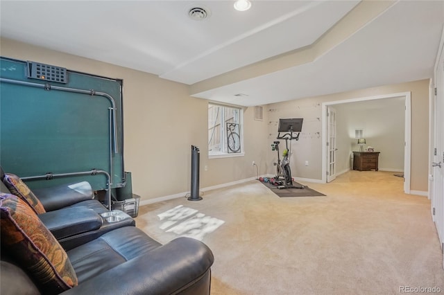 16071 Crestrock Cir, Parker, CO 80134 - workout area featuring carpet floors and baseboards