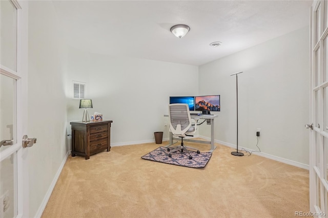 16071 Crestrock Cir, Parker, CO 80134 - office area with light carpet and baseboards