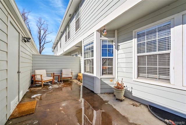 view of patio with fence