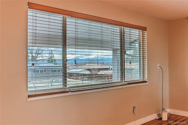 room details featuring wood finished floors and baseboards
