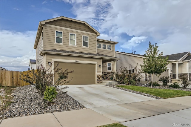 view of front of home featuring a garage