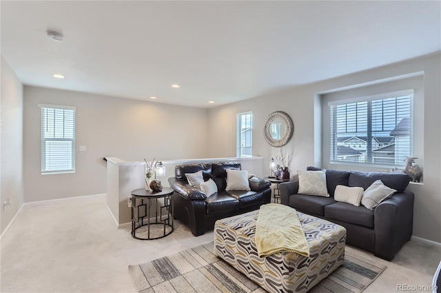 view of carpeted living room