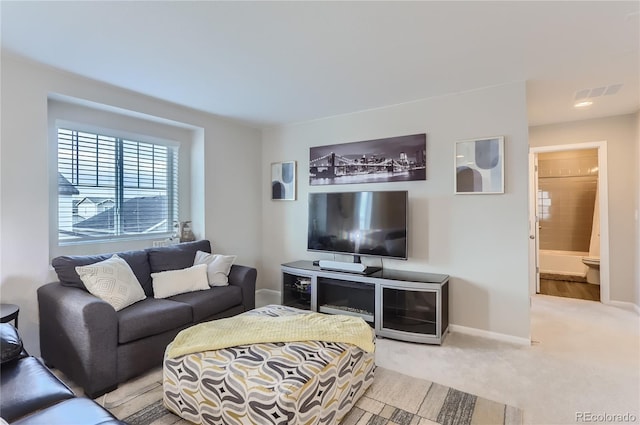 view of carpeted living room