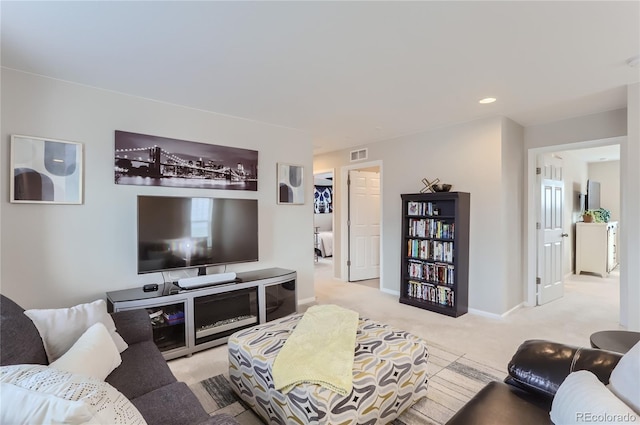 view of carpeted living room