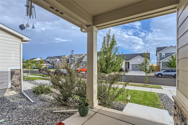 view of patio with a porch