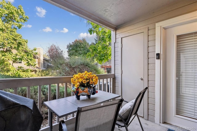 balcony featuring grilling area