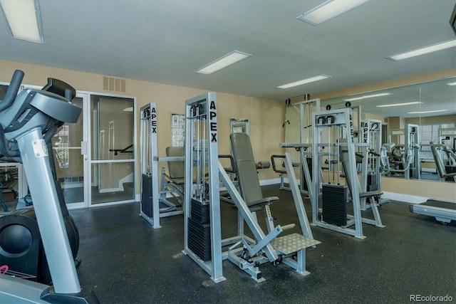 view of exercise room