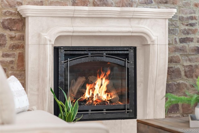 3143 Elmira St, Denver, CO 80238 - detailed view of a lit fireplace