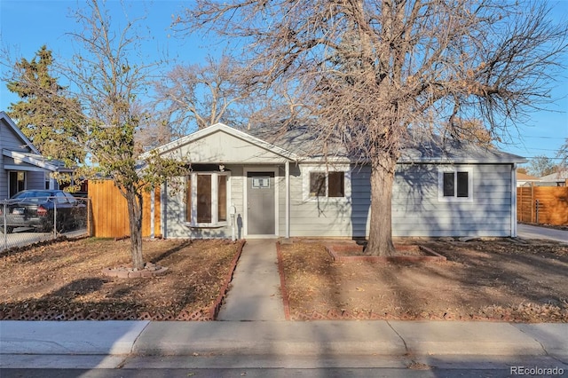 view of bungalow