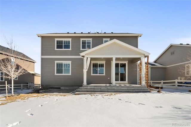 view of front of property featuring a porch