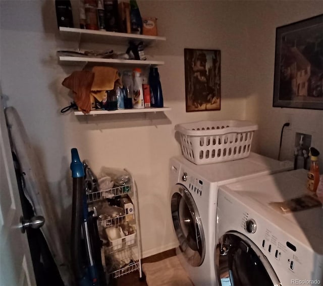 laundry area with washer and clothes dryer