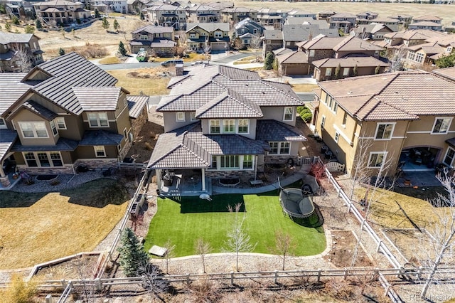 aerial view featuring a residential view