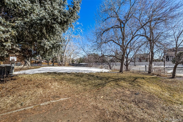 view of snowy yard