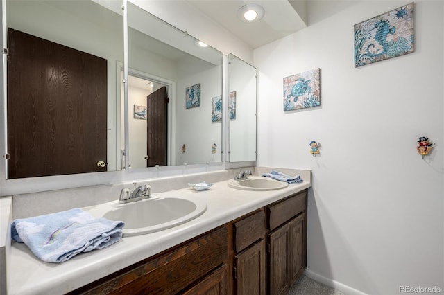 bathroom with vanity