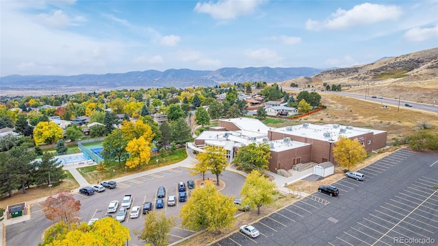 aerial view featuring a mountain view