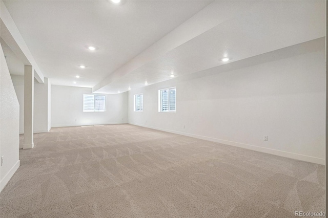6384 E 154th Pl, Thornton, CO 80602 - spare room featuring light carpet, baseboards, and recessed lighting