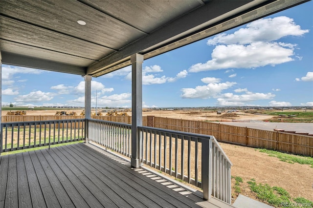 6384 E 154th Pl, Thornton, CO 80602 - wooden deck with a fenced backyard