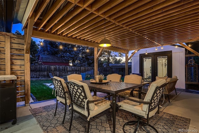 view of patio / terrace with french doors