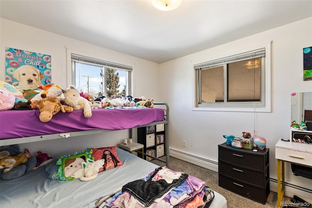 1512 E Monument St, Colorado Springs, CO 80909 - carpeted bedroom featuring a baseboard radiator