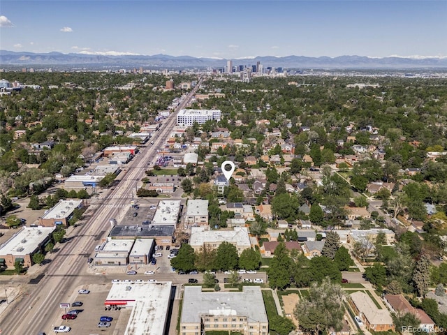 1541 Glencoe St, Denver, CO 80220 - aerial view of property's location featuring mountains