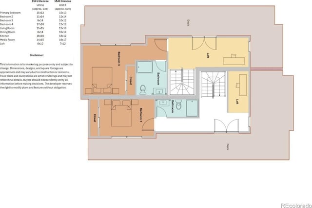 1541 Glencoe St, Denver, CO 80220 - floor plan / room layout
