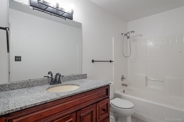 3855 Canyon Ranch Rd Unit 104, Highlands Ranch, CO 80126 - full bathroom featuring vanity, toilet, and shower / bath combination