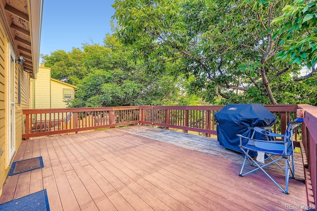 4049 S Nucla Way, Aurora, CO 80013 - wooden deck featuring grilling area