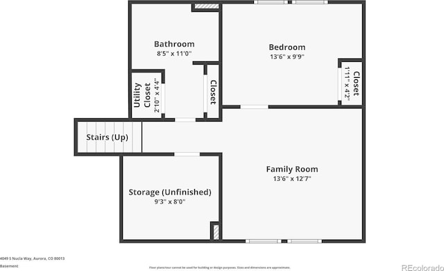 4049 S Nucla Way, Aurora, CO 80013 - view of floor plan / room layout
