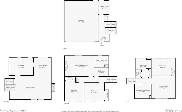 4049 S Nucla Way, Aurora, CO 80013 - view of floor plan / room layout