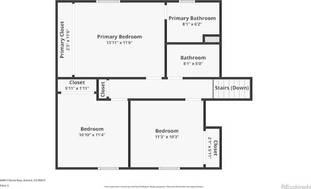 4049 S Nucla Way, Aurora, CO 80013 - view of property floor plan