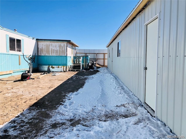 view of snowy yard