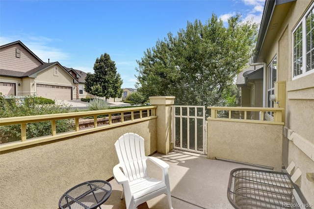 balcony with a residential view