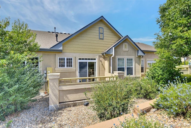 view of front of home with stucco siding