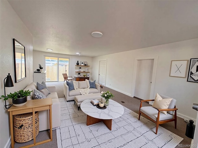 9036 Mandel St, Denver, CO 80260 - living area featuring light carpet and baseboards