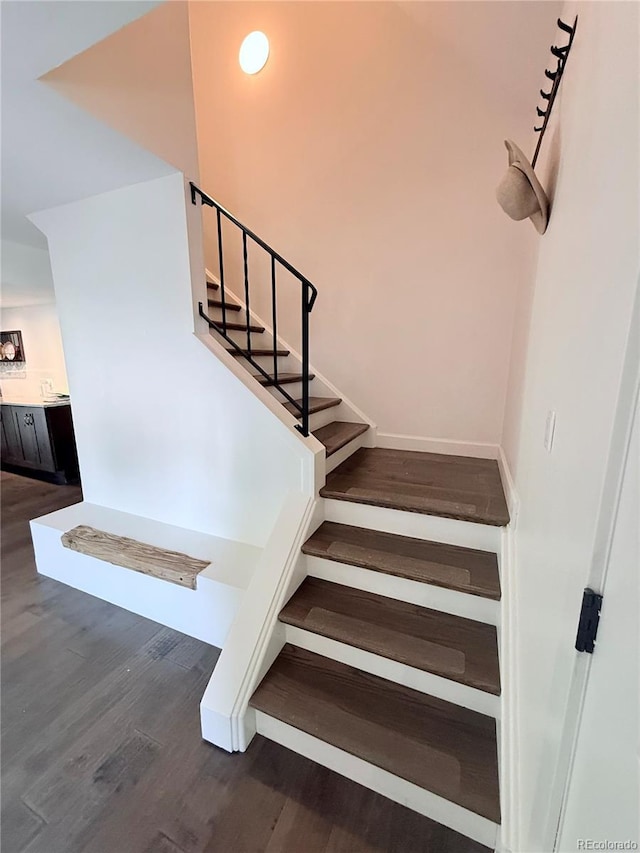 16796 E Union Ave, Aurora, CO 80015 - stairway with wood finished floors and baseboards