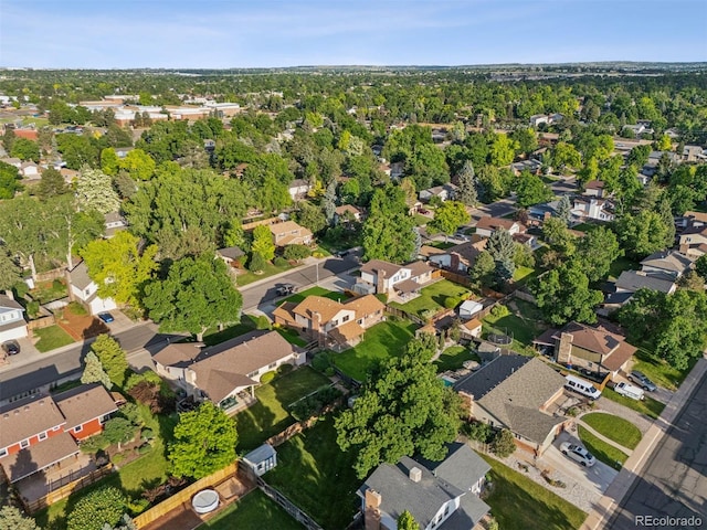 7351 S Marion St, Centennial, CO 80122 - aerial view of property and surrounding area featuring nearby suburban area