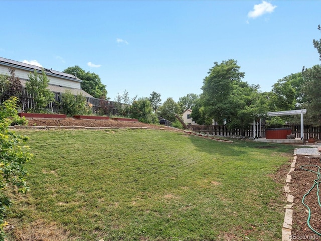 966 Cherry Blossom Ct, Highlands Ranch, CO 80126 - fenced backyard with a jacuzzi