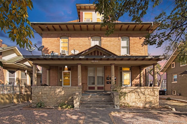 italianate house with covered porch