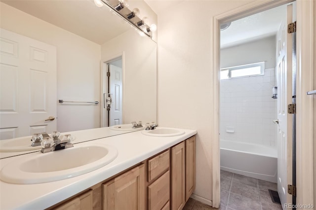 1730 Pear Ct, Brighton, CO 80601 - full bathroom with double vanity and bathing tub / shower combination