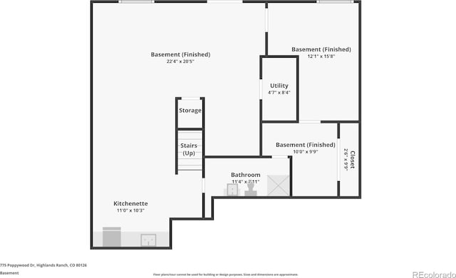 775 Poppywood Dr, Highlands Ranch, CO 80126 - view of floor plan / room layout