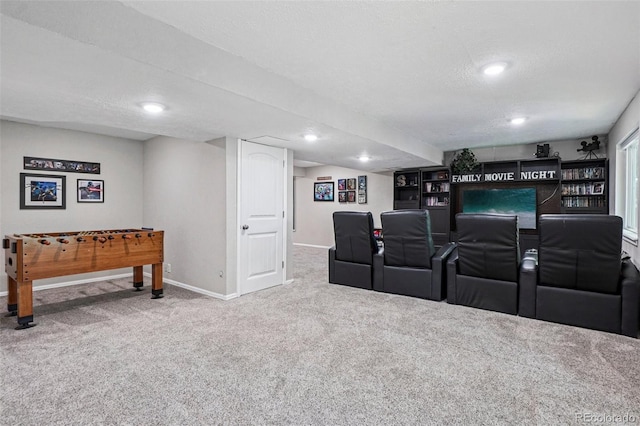 775 Poppywood Dr, Highlands Ranch, CO 80126 - cinema room with carpet floors, recessed lighting, and a textured ceiling
